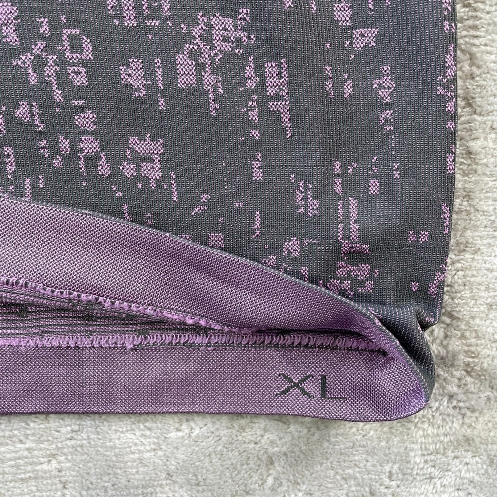 Lululemon Metal Vent Tech Shirt Mens XL Short Sleeve Purple Gray Glitch Ombre - Picture 3 of 10